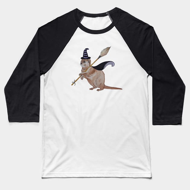 witch otter Baseball T-Shirt by JJacobs